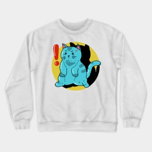 Angry Caught Cat Crewneck Sweatshirt